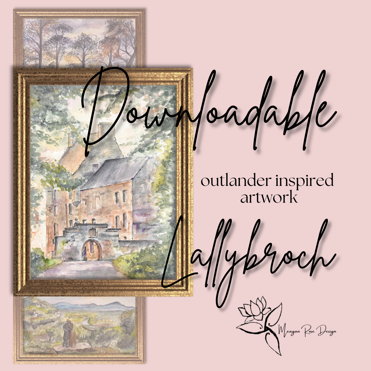 Lallybroch Watercolor Print | Digital Downloads | Outlander-Inspired Digital Download